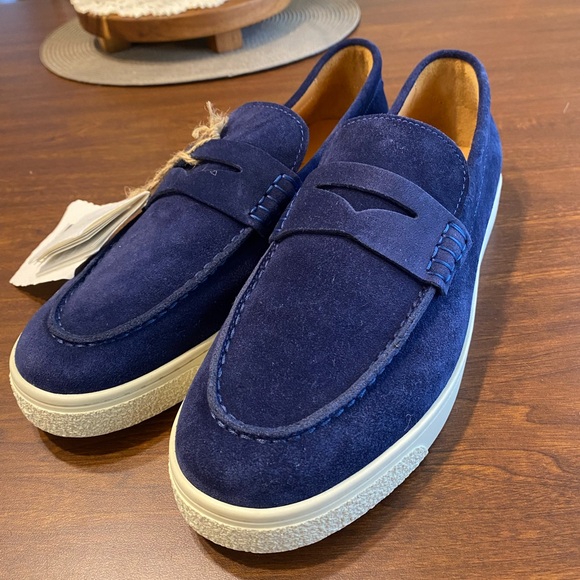 Brunello Cucinelli Men Suede Penny Loafers size 11